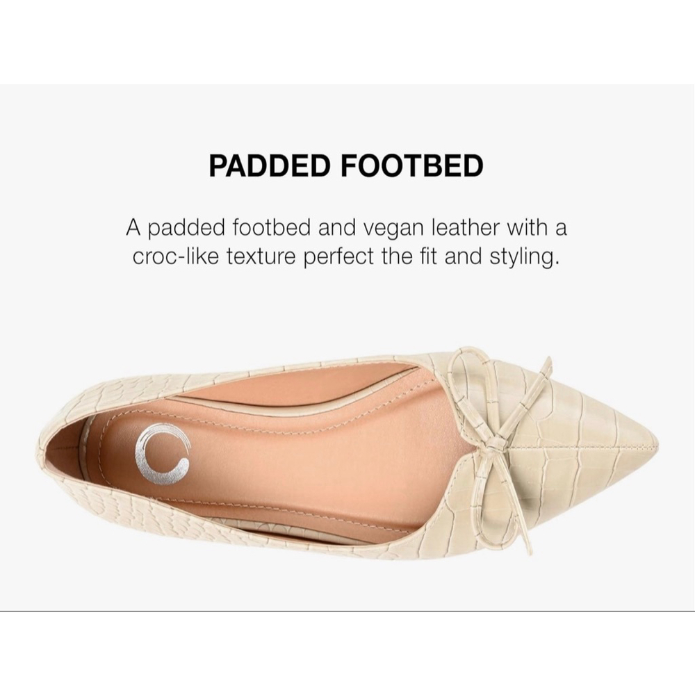 NEW Journee Collection Faux Crocodile Devalyn Flat Ballet 9 $80 - Picture 5 of 7